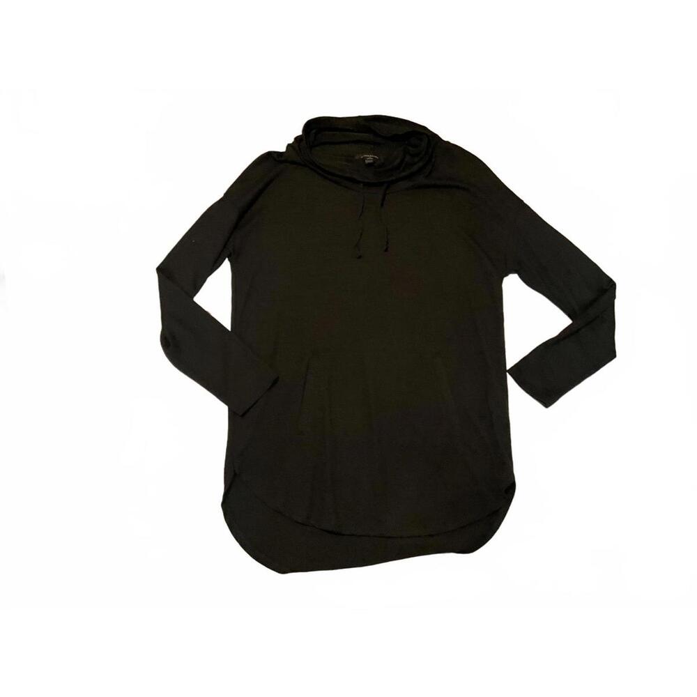 Banana Republic Luxespun Small BLACK Long Sleeve Cowl Neck Sweater